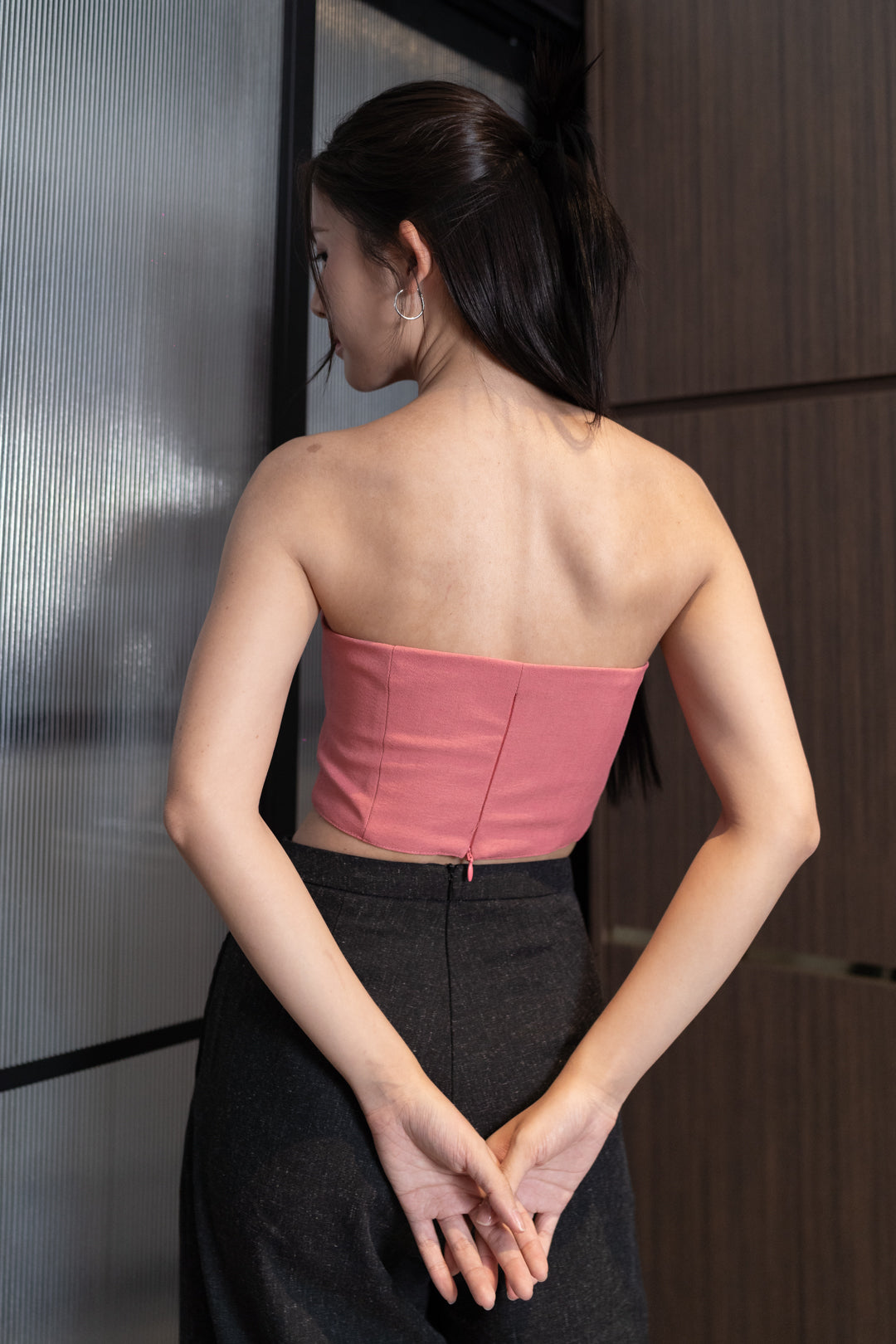 ROSE PADDED SWEETHEART TUBE TOP (BUBBLEGUM PINK)