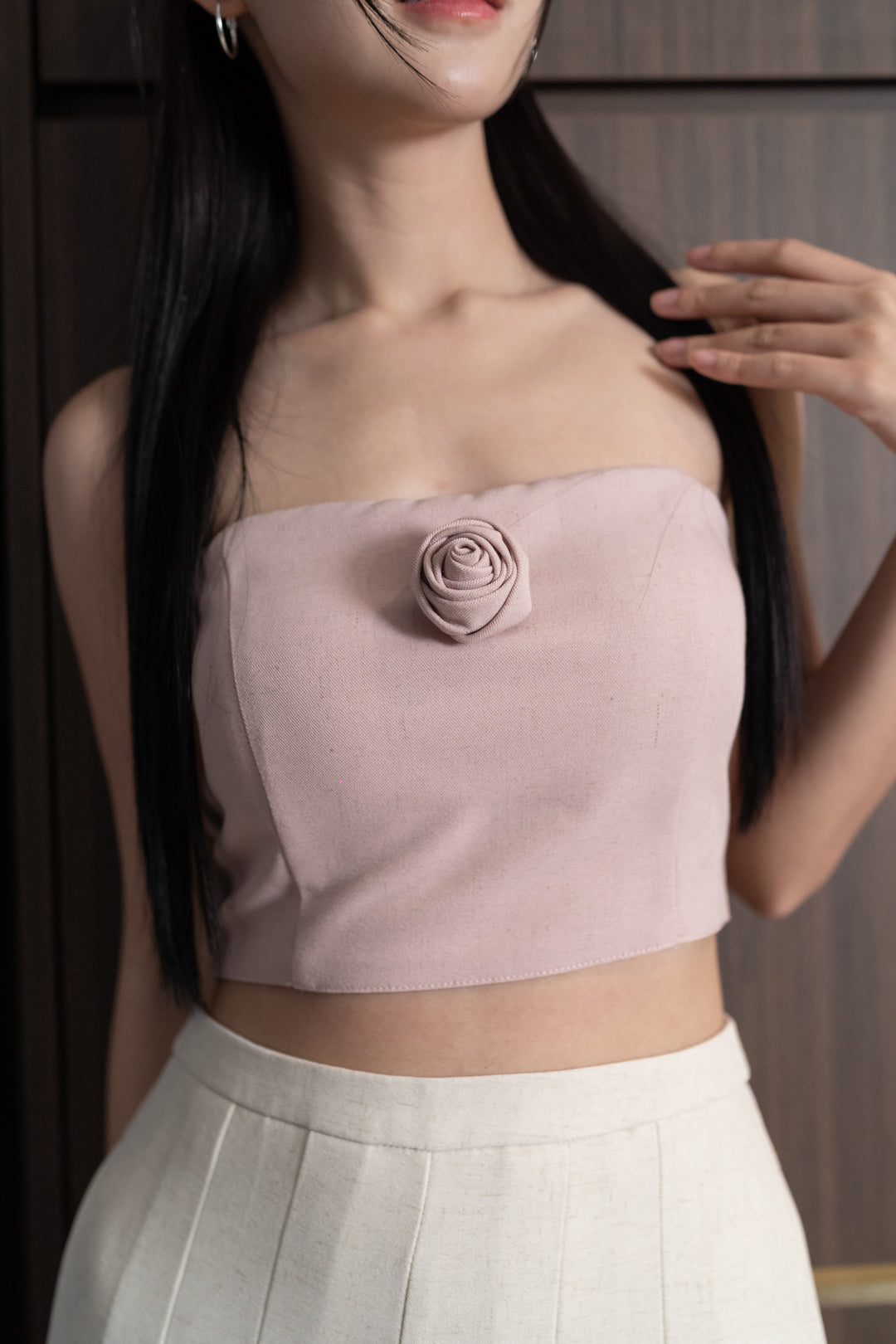 ROSE PADDED SWEETHEART TUBE TOP (BABY PINK)